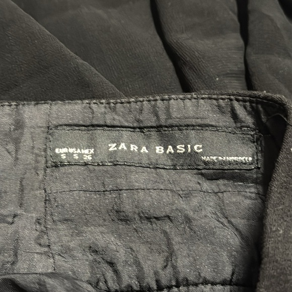Zara Basic Black Chiffon Mini Skirt S - Picture 3 of 4